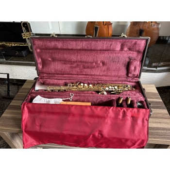 Sax Soprano Jupiter Artist Corpo Prateado com Chaves Douradas